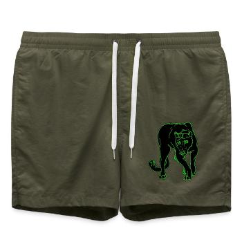 Panther - Badeshorts - Olive - Vorne - AI Model Male 185 light (185cm)