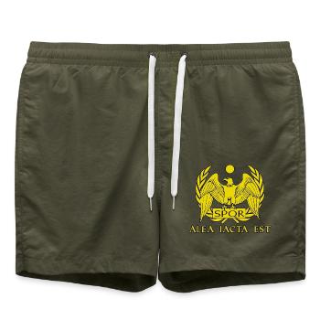 Alea iacta est Rom Roma SPQR - Badeshorts - Olive - Vorne - AI Model Male 185 light (185cm)
