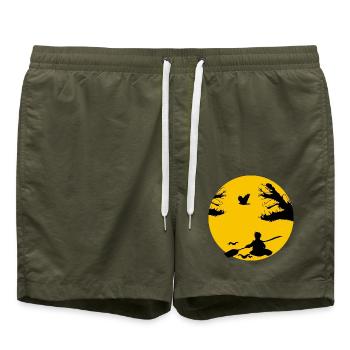 kanu freiheit - Badeshorts - Olive - Vorne - AI Model Male 185 light (185cm)