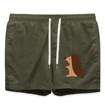 Igel - Badeshorts - Olive - Vorne - AI Model Male 185 light (185cm)