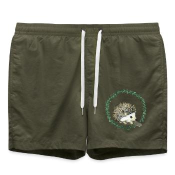 Hérisson - Short de bain - vert olive - Devant - AI Model Male 185 light (185cm)