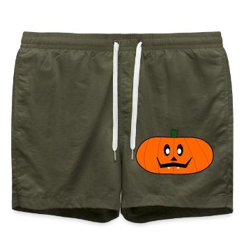 HALLOWEEN. KÜRBIS. HALLOWEEN-KÜRBIS - Badeshorts - Olive - Vorne - AI Model Male 185 light (185cm)