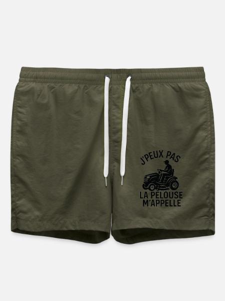 Ich kann nicht, der Rasen ruft mich - Badeshorts - Olive