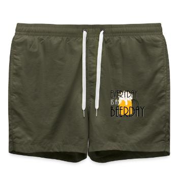 Bier - Badeshorts - Olive - Vorne - AI Model Male 185 light (185cm)