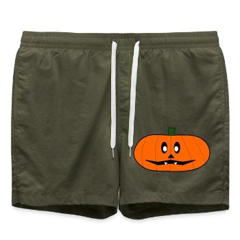 HALLOWEEN. KÜRBIS. HALLOWEEN-KÜRBIS - Badeshorts - Olive - Vorne - AI Model Male 185 light (185cm)