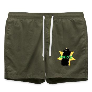 1000% Energie - Badeshorts - Olive - Vorne - AI Model Male 185 light (185cm)