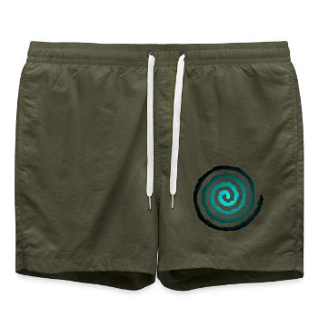 Spirale Symbol Wachstum und Erweiterung - Badeshorts - Olive - Vorne - AI Model Male 185 light (185cm)