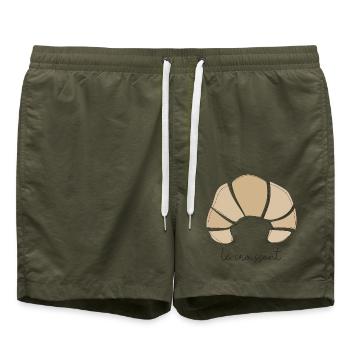 Croissant³. - Badeshorts - Olive - Vorne - AI Model Male 185 light (185cm)
