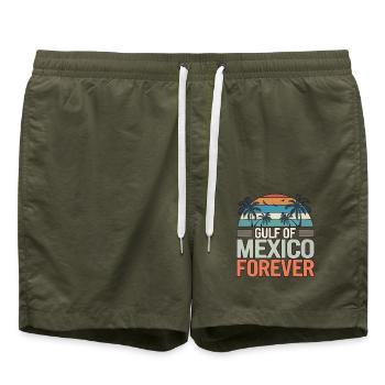 Golf von Mexiko Ozeanisches Becken Touristenattraktion Reisen - Badeshorts - Olive - Vorne - AI Model Male 185 light (185cm)