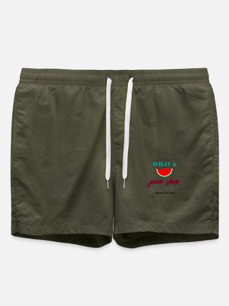 Was ein Saftladen | denglisch | What a juice shop - Badeshorts - Olive