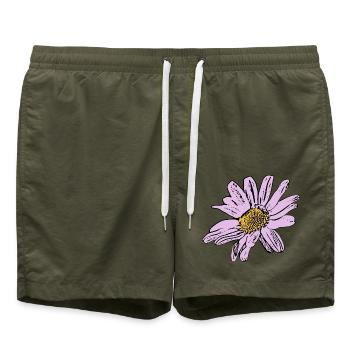 Blume pastell Blume Blumen pastell Blumen flieder - Badeshorts - Olive - Vorne - AI Model Male 185 light (185cm)