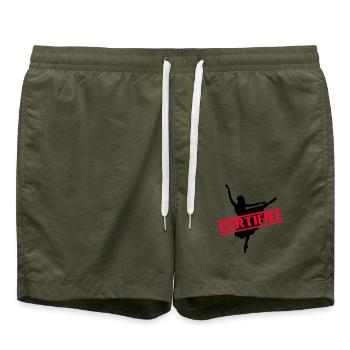 BEGLAUBIGT - Badeshorts - Olive - Vorne - AI Model Male 185 light (185cm)