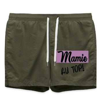 BONNE FÊTE MAMIE - Short de bain - vert olive - Devant - AI Model Male 185 light (185cm)