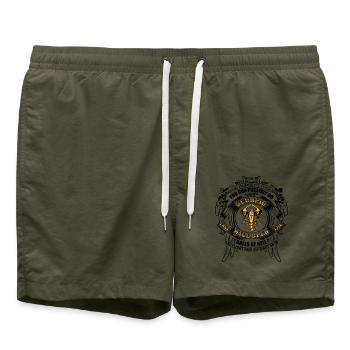 zodiac scorpio skorpion Shirt - Badeshorts - Olive - Vorne - AI Model Male 185 light (185cm)