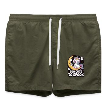 Trop mignon pour effrayer - Short de bain - vert olive - Devant - AI Model Male 185 light (185cm)