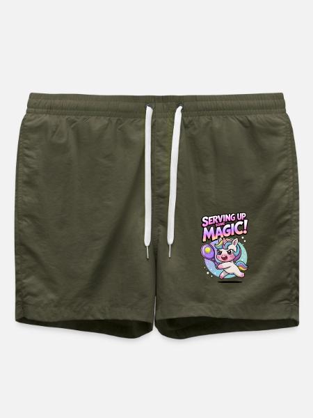 Serving Up Some Magic! - Swim Trunks - olive
