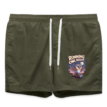 Soirée Hibou Courant - Short de bain - vert olive - Devant - AI Model Male 185 light (185cm)