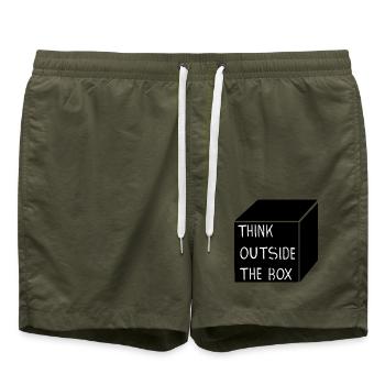 THINK OUTSIDE THE BOX - Badeshorts - Olive - Vorne - AI Model Male 185 light (185cm)