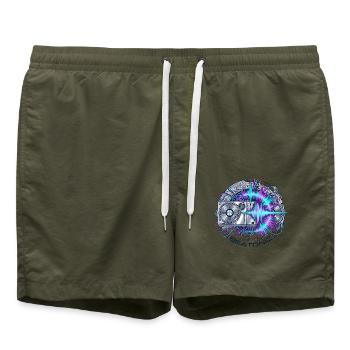 Beatronic Neon DJ Circuit - Badeshorts - Olive - Vorne - AI Model Male 185 light (185cm)