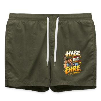 Habe Die Ehre Bavarian Charme - Badeshorts - Olive - Vorne - AI Model Male 185 light (185cm)
