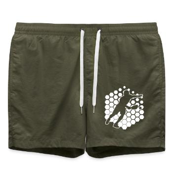 Pickleballspielerin Fans lieben Pickleball Amateur - Badeshorts - Olive - Vorne - AI Model Male 185 light (185cm)