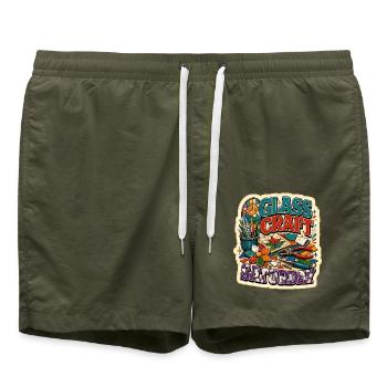 GLASS CRAFT SATURDAY - Badeshorts - Olive - Vorne - AI Model Male 185 light (185cm)