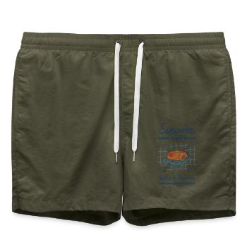 Madrider Kutteln - Badeshorts - Olive - Vorne - AI Model Male 185 light (185cm)