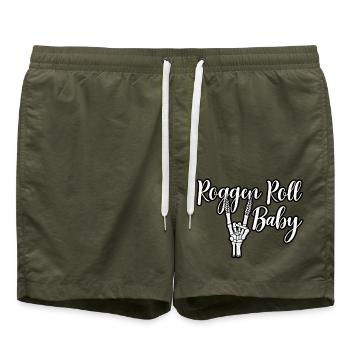 Roggen Roll Baby  - Badeshorts - Olive - Vorne - AI Model Male 185 light (185cm)
