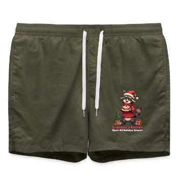 Grandma's Kitchen - Badeshorts - Olive - Vorne - AI Model Male 185 light (185cm)