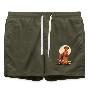 Vizsla - Badeshorts - Olive - Vorne - AI Model Male 185 light (185cm)