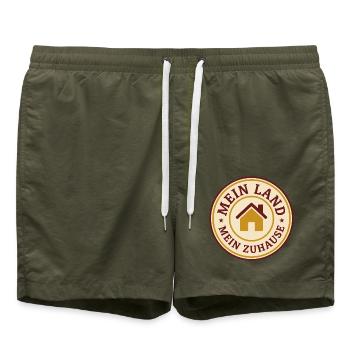 Mein Land mein Zuhause Deutschland - Badeshorts - Olive - Vorne - AI Model Male 185 light (185cm)