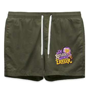 Ich habe darüber nachgedacht, es war ein Fehler - Badeshorts - Olive - Vorne - AI Model Male 185 light (185cm)