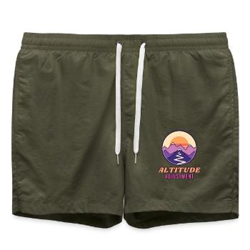 Höhenanpassung - Badeshorts - Olive - Vorne - AI Model Male 185 light (185cm)