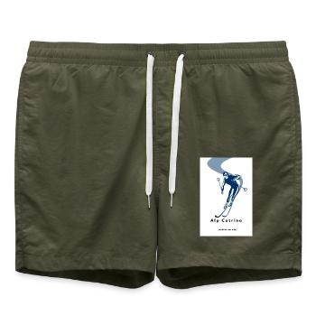 Ski_Club_Flyer_Design_Template_1793025628375 - Badeshorts - Olive - Vorne - AI Model Male 185 light (185cm)