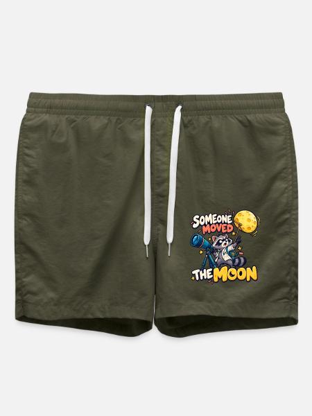 Jemand hat den Mond bewegt - Badeshorts - Olive