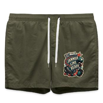 JAMMER LINE READY - Badeshorts - Olive - Vorne - AI Model Male 185 light (185cm)