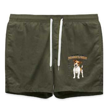 Jack Russell Terrier Hundebesitzer T Jack Russell  - Badeshorts - Olive - Vorne - AI Model Male 185 light (185cm)