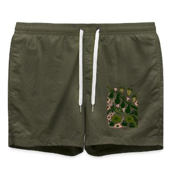 GRÜNES GEMÜSE - Badeshorts - Olive - Vorne - AI Model Male 185 light (185cm)