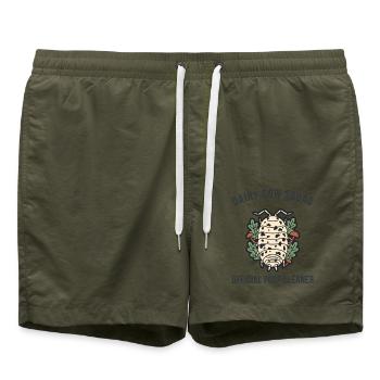Dairy Cow Isopod – Official Poop Cleaner - Badeshorts - Olive - Vorne - AI Model Male 185 light (185cm)