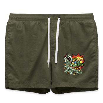 Show_me_the_money - Badeshorts - Olive - Vorne - AI Model Male 185 light (185cm)