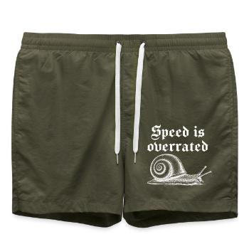 Geschwindigkeit wird überschätzt - Badeshorts - Olive - Vorne - AI Model Male 185 light (185cm)