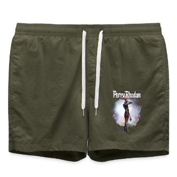 Alienvolk Juelziish - Badeshorts - Olive - Vorne - AI Model Male 185 light (185cm)