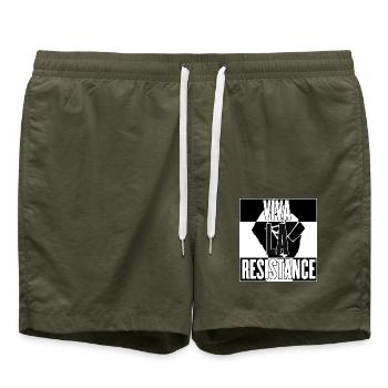 Viva La Resistance (Version 2) - Badeshorts - Olive - Vorne - AI Model Male 185 light (185cm)