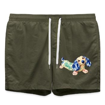 Piesek_SpokoLoko - Badeshorts - Olive - Vorne - AI Model Male 185 light (185cm)