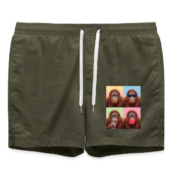 Orang-Utans Orang-Utan - Badeshorts - Olive - Vorne - AI Model Male 185 light (185cm)