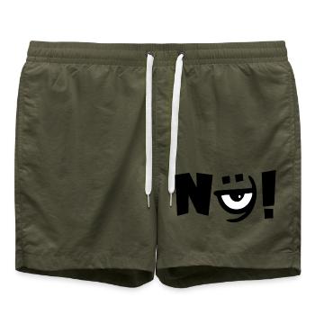 Nein Nö Auge - Badeshorts - Olive - Vorne - AI Model Male 185 light (185cm)