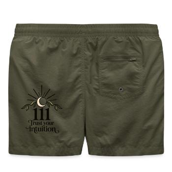 111 Trust Your Intuition - Badeshorts - Olive - Hinten