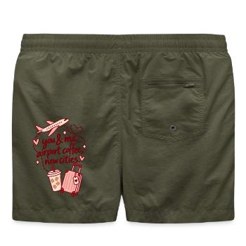 You & Me – New Cities - Badeshorts - Olive - Hinten