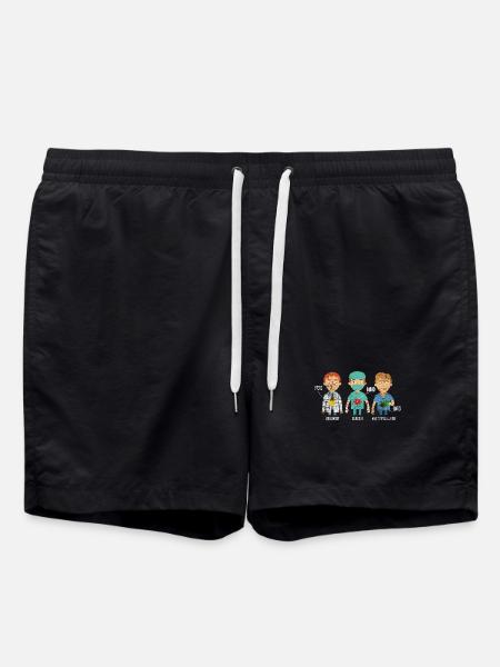 Besonnener Anästhesist Operationsteam - Badeshorts - Schwarz
