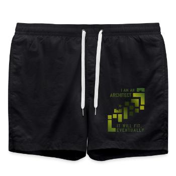 Architect - Badeshorts - Schwarz - Vorne - AI Model Male 185 light (185cm)